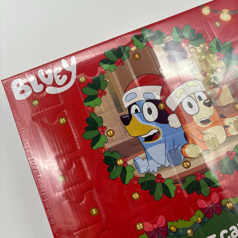 Bluey Kids Christmas Holiday Advent Calendar w/ 24 Festive Gifts Surprises Toys